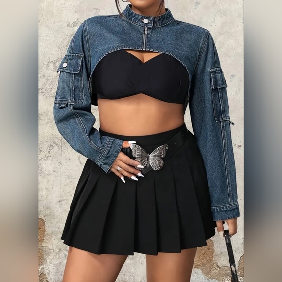 Jean Cropped Jacket - Picture 1 of 1